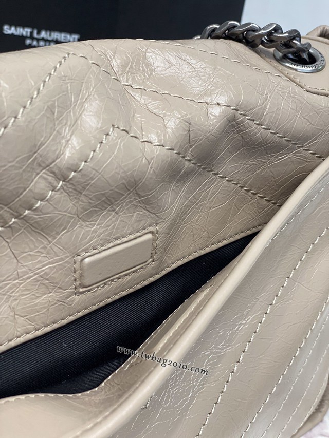 YSL专柜款女包 聖羅蘭經典款niki油蠟皮包包 YSL肩背斜挎包 498883  jjh1007